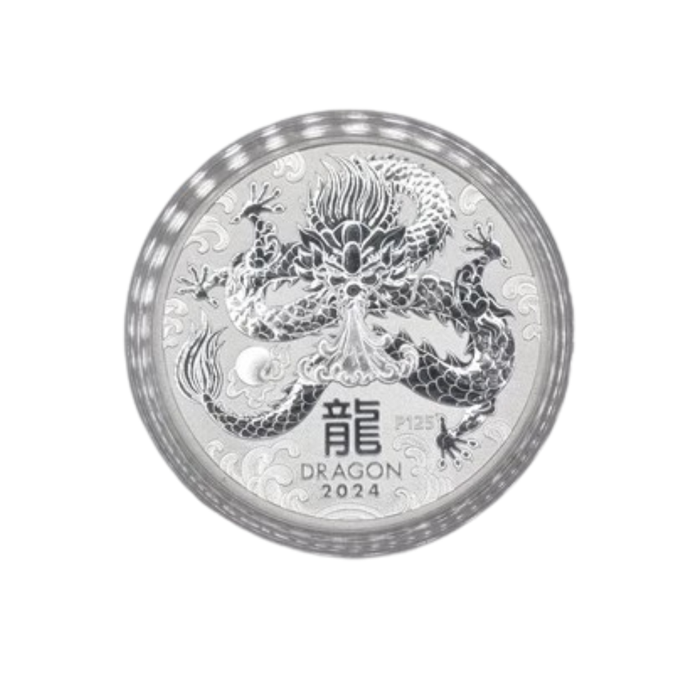 Australian Silver Lunar Year of The Dragon Silver 2024 1 oz