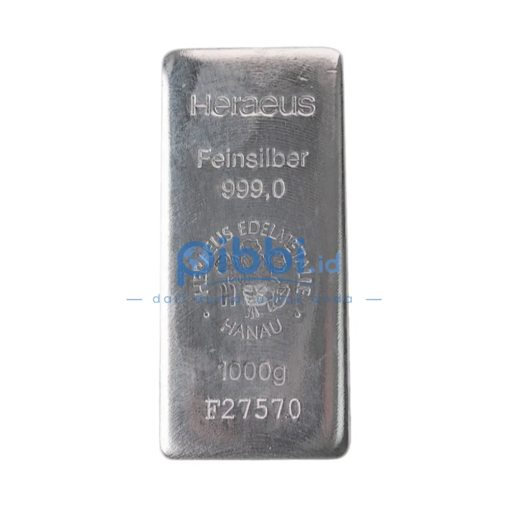 Heraeus Hanau Silver Bar Perak Batangan 1000Gr (1kg)