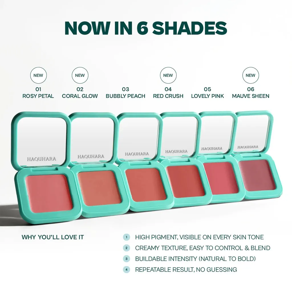 Haquhara Blushy Intense Cream Blush On - Perona Pipi - NEW SHADE AVAILABLE