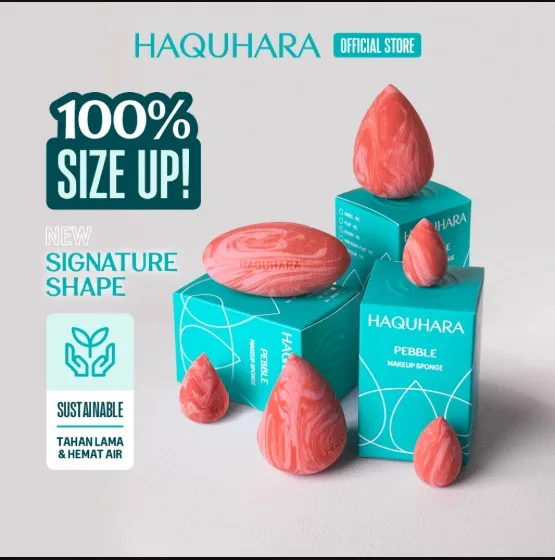 Haquhara Pebble Terracotta Makeup Sponge - Spons Makeup Beauty Blender