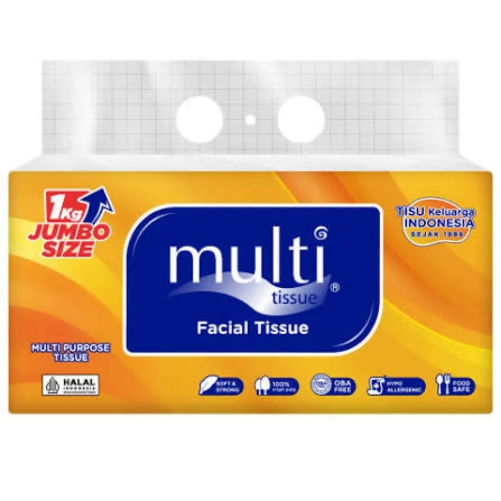 Tissue Multi Facial Tisu 1000 Gram - 2 PLY JUMBO Size / Tisu Wajah Halus Lembut Refill Pack Ukuran 1 Kg Lebih Hemat | MP08