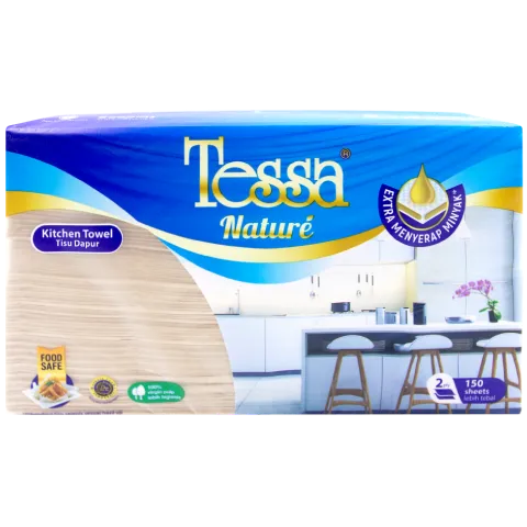 Tissue Tessa Nature Towel Fold Unbleached 150sheets | THAN02