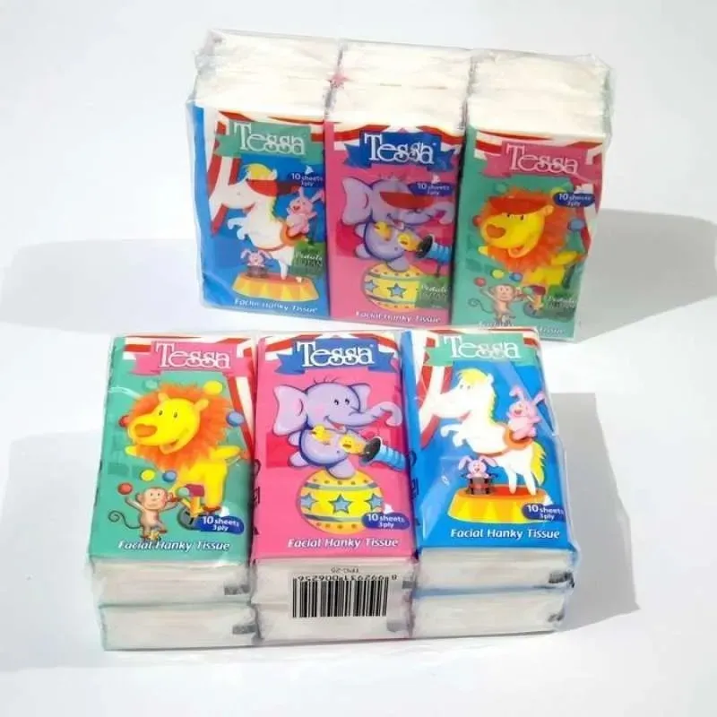 Tissue Tessa GT Facial Handkerchief STD 10sheets x 6pcs 3ply | TPC25